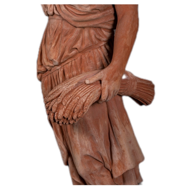 Estate – Impruneta Terracotta Statue, Allegorie auf den Sommer, handgefertigt, frostfest bis -30°C